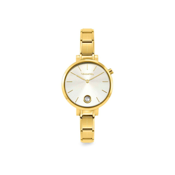 Nomination Gold Round With CZ Paris Watch - MococoNomination076035/017Watches and Accessories