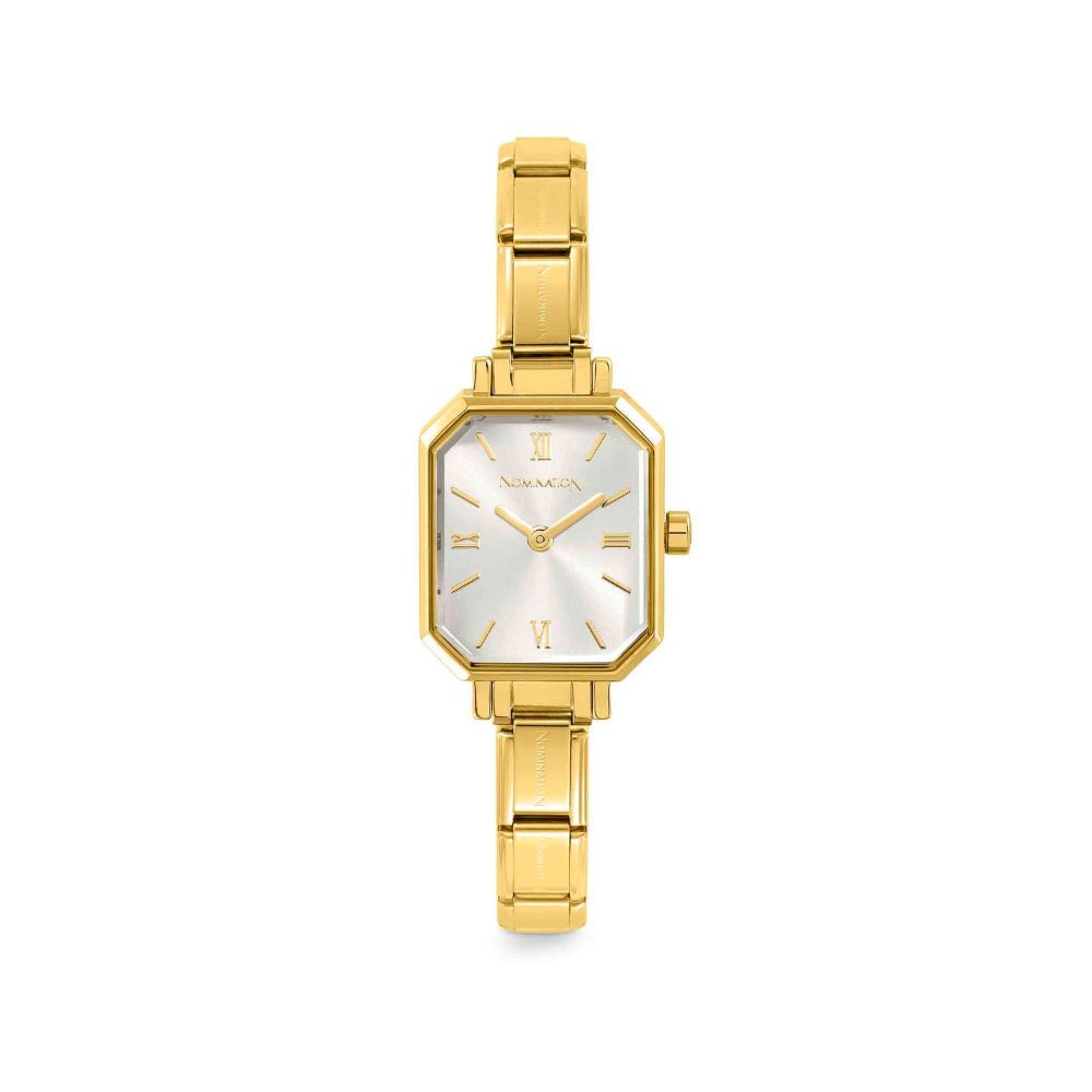 Nomination Gold Silver Strap Rectangular Paris Watch - MococoNomination076032/0178033497569424Watches and Accessories