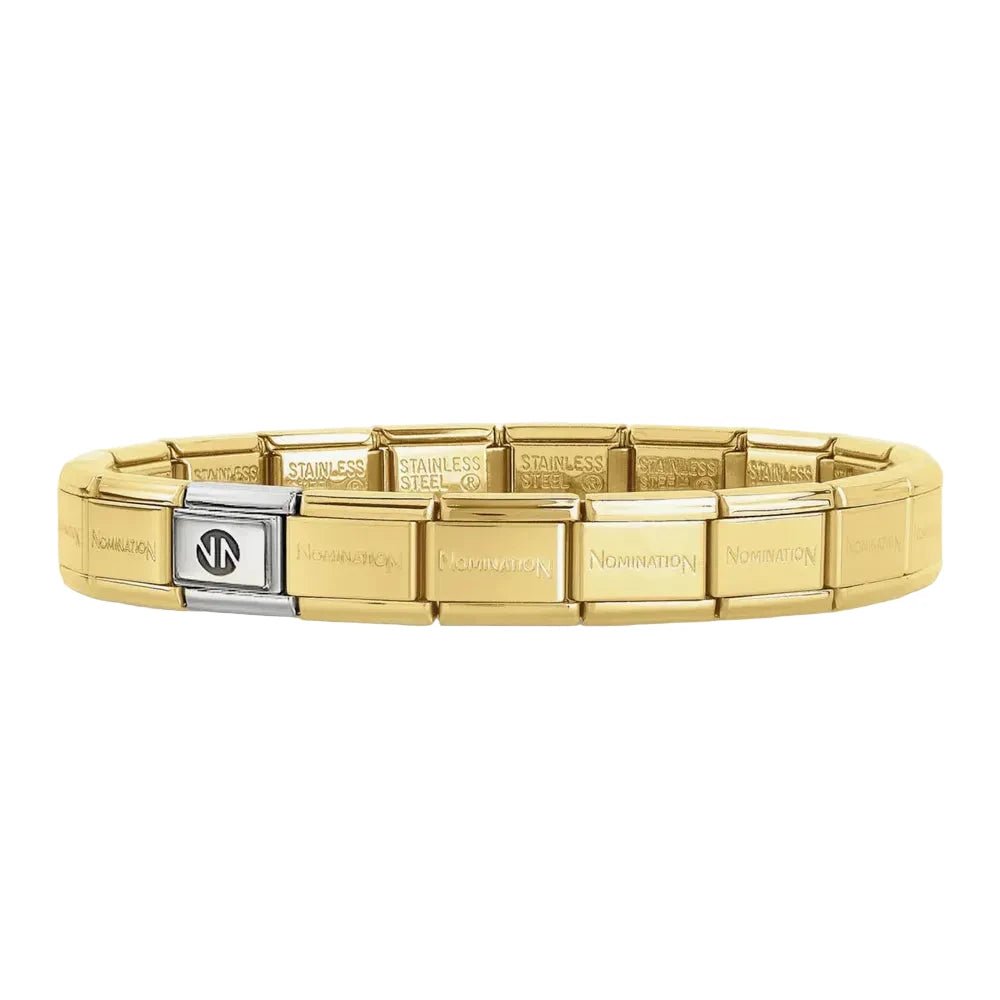 Nomination Gold Starter Bracelet With 18ct Gold Nanny Charm - MococoNominationBracelets