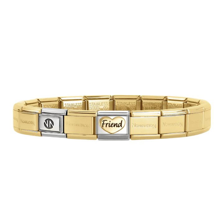 Nomination Gold Starter Bracelet With Friend Charm - MococoNominationBracelets