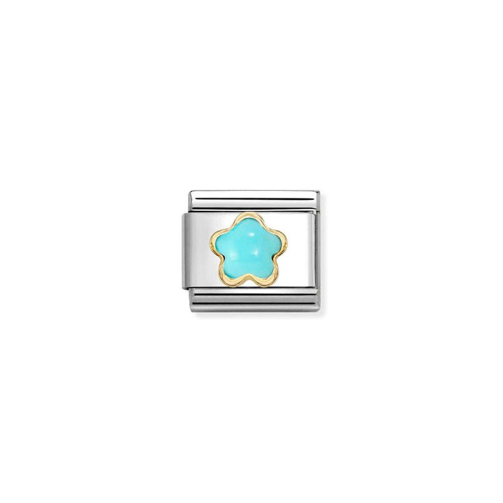 Nomination Gold Turquoise Flower Charm - MococoNomination030522/068033497579942Charms