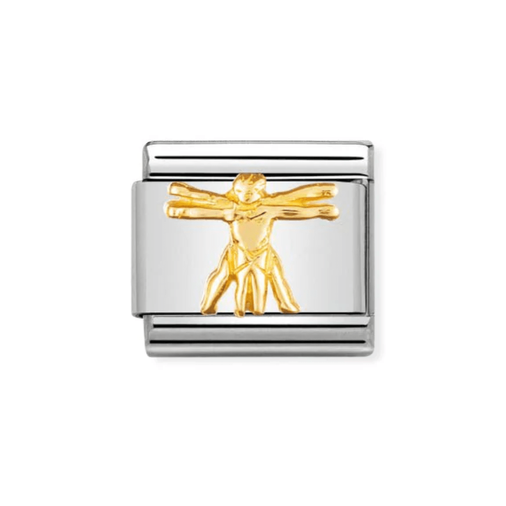 Nomination Gold Vitruvian Man Charm - MococoNomination030122/378033497104502Charms