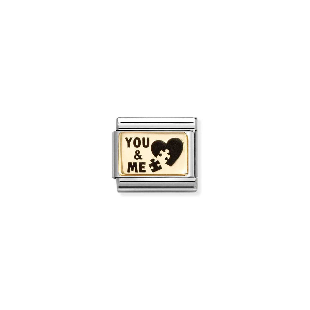 Nomination Gold You &amp; Me Puzzle Charm - MococoNomination030166/718033497568328Charms