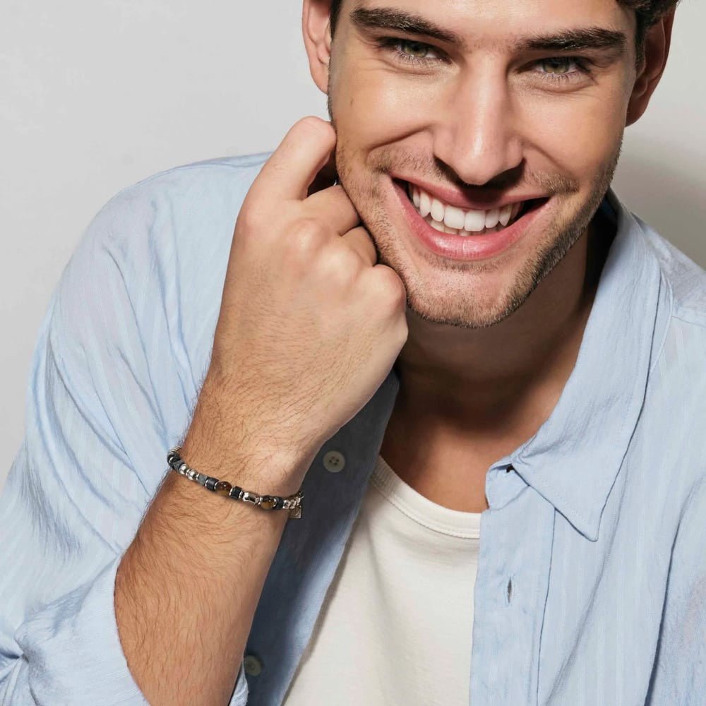 Nomination Instinctstyle Sea Edition with Nuggets and Natural Stones (Large) Mix 5 Mens Bracelet - MococoNomination027932/0658033497561022Bracelets