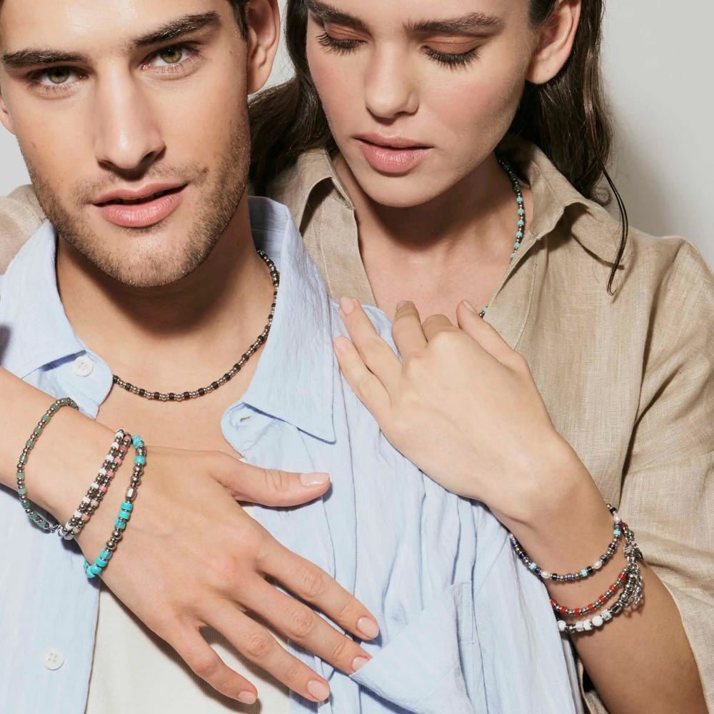 Nomination Instinctstyle Sea Edition with Nuggets and Natural Stones (Large) Mix 5 Mens Bracelet - MococoNomination027932/0658033497561022Bracelets