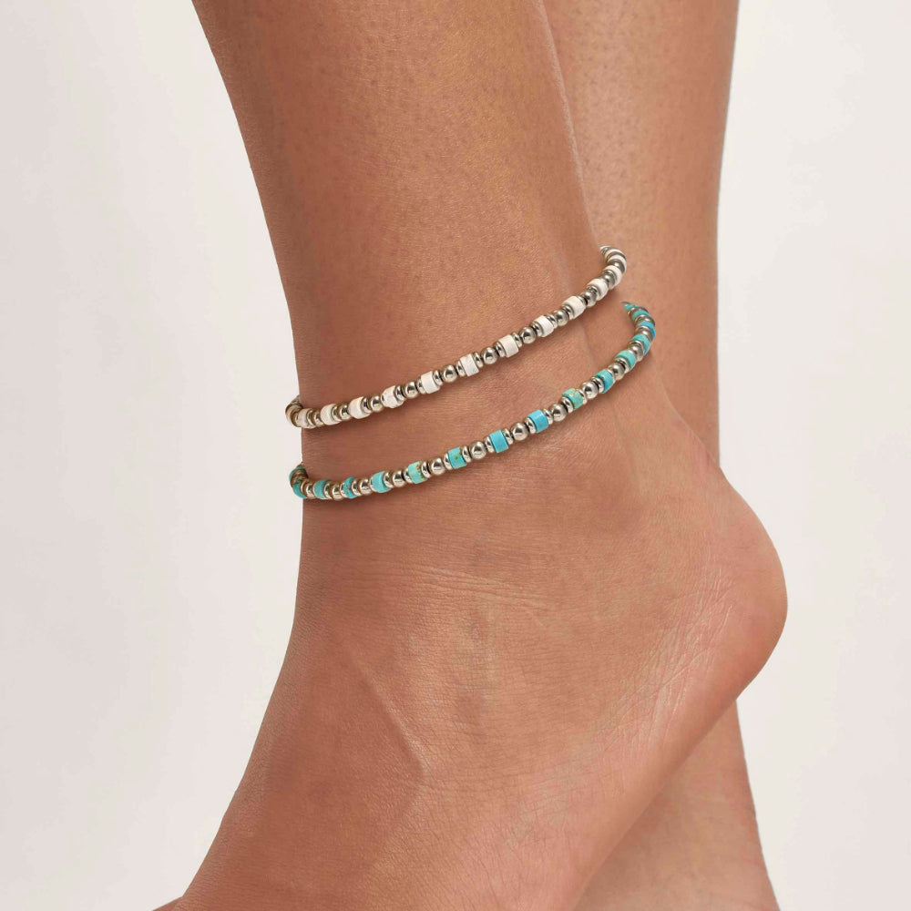 Nomination InstinctStyle Stainless Steel Turquoise & Sodalite Sea Edition Ankle Bracelet image 1
