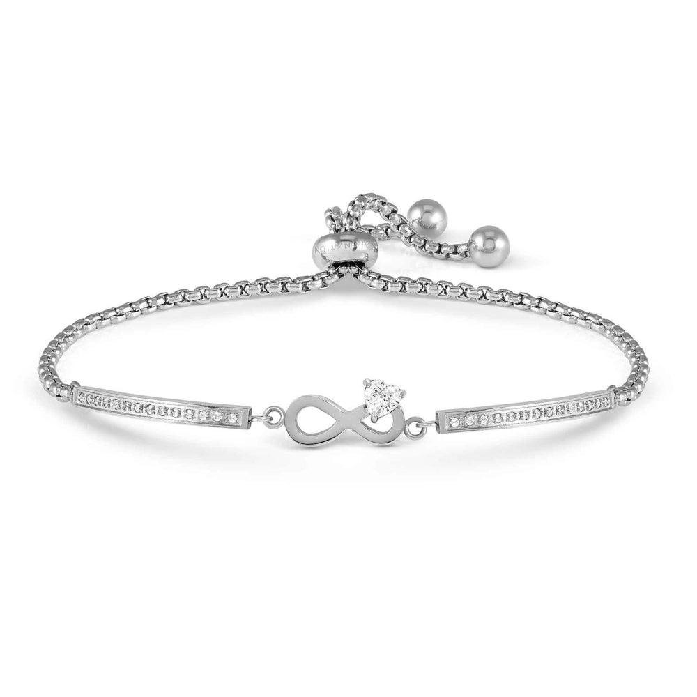 Nomination Milleluci Ed. Refined In Steel and Cubic Zirconia (024-Infinite) Bracelet Image