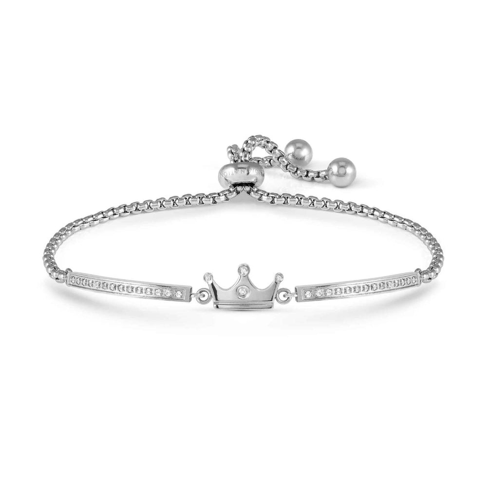 Nomination Milleluci Ed. Refined In Steel and Cubic Zirconia (039-Crown) Bracelet Image