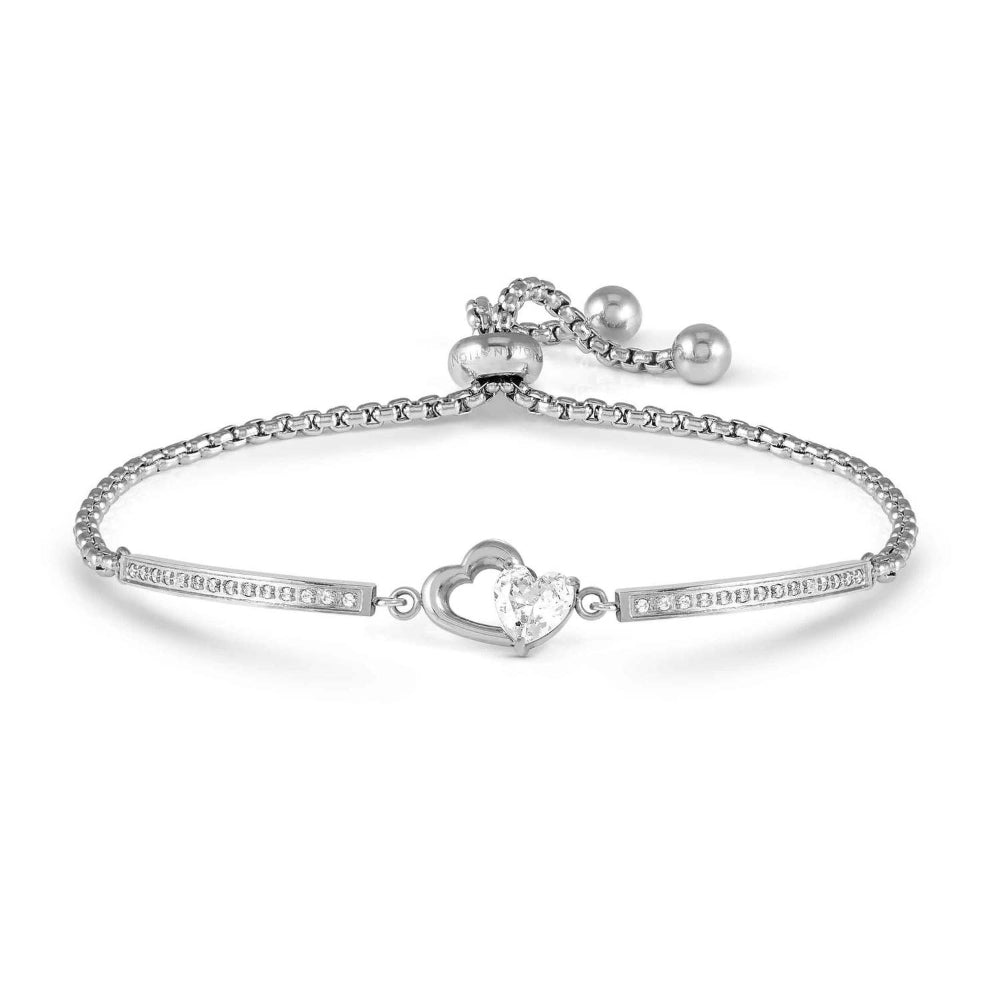 Nomination Milleluci Ed. Refined In Steel and Cubic Zirconia Heart Bracelet Image