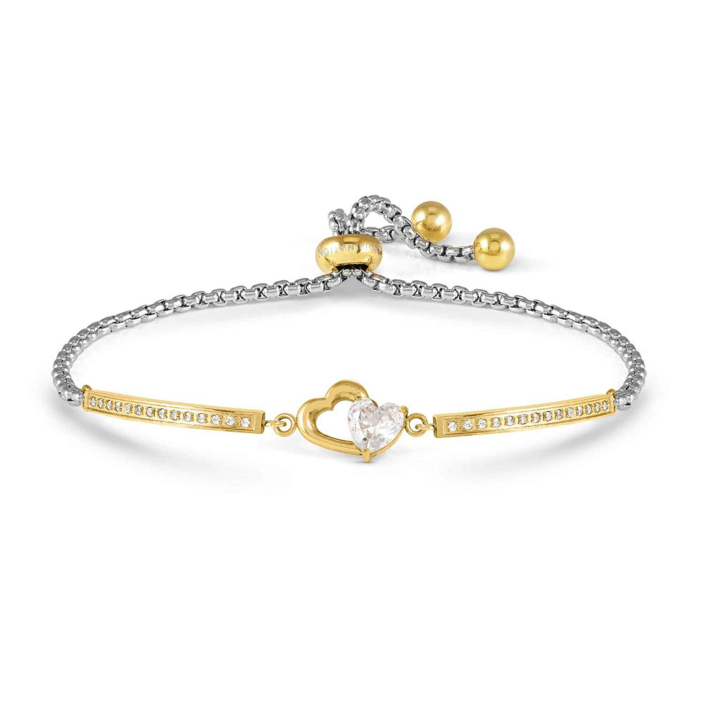 Nomination Milleluci Ed. Refined In Steel and Cubic Zirconia ( Ricco) (022-Heart) Bracelet Image