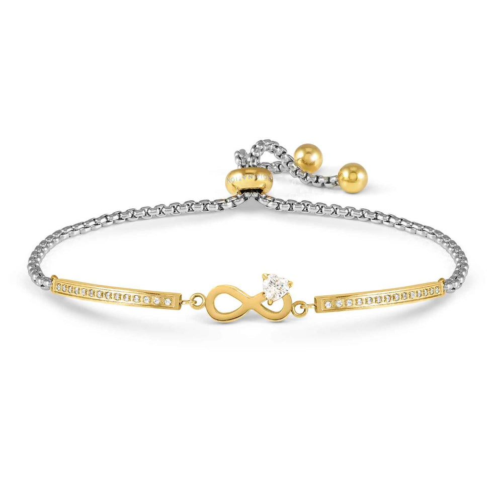 Nomination Milleluci Ed. Refined In Steel and Cubic Zirconia ( Ricco) (024-Infinite) Bracelet Image
