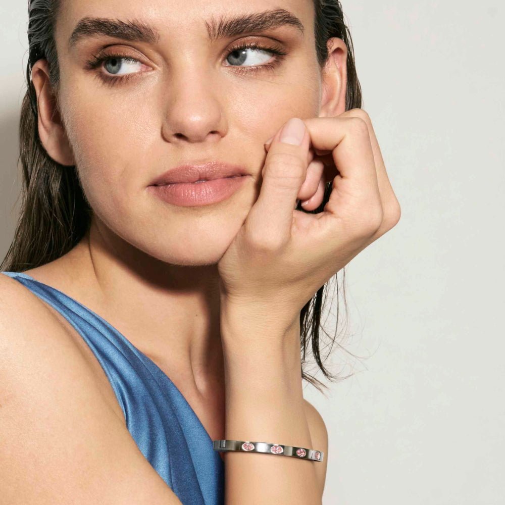 Nomination Pretty Bangles Stainless White Oval CZ Rigid Bracelet - MococoNomination029517/0018033497562579Bracelets