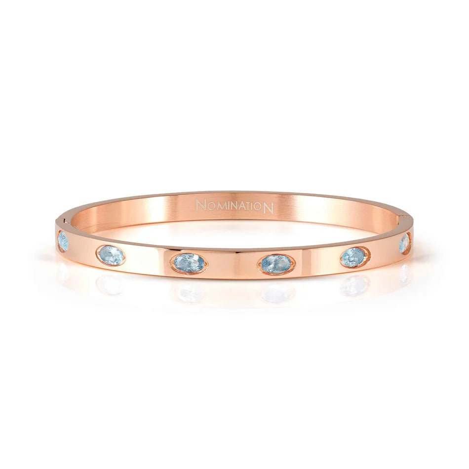 Nomination Rose Gold 6 Oval CZ Medium Bangle Bracelet - MococoNomination029517/0438033497562647Bracelets
