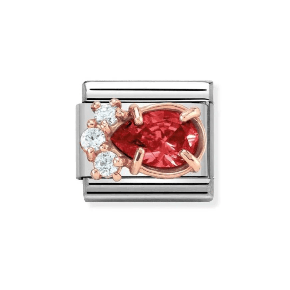 Nomination Rose Gold and Red Classic Zirconia Drop Charm - MococoNomination430309/028033497389039Charms
