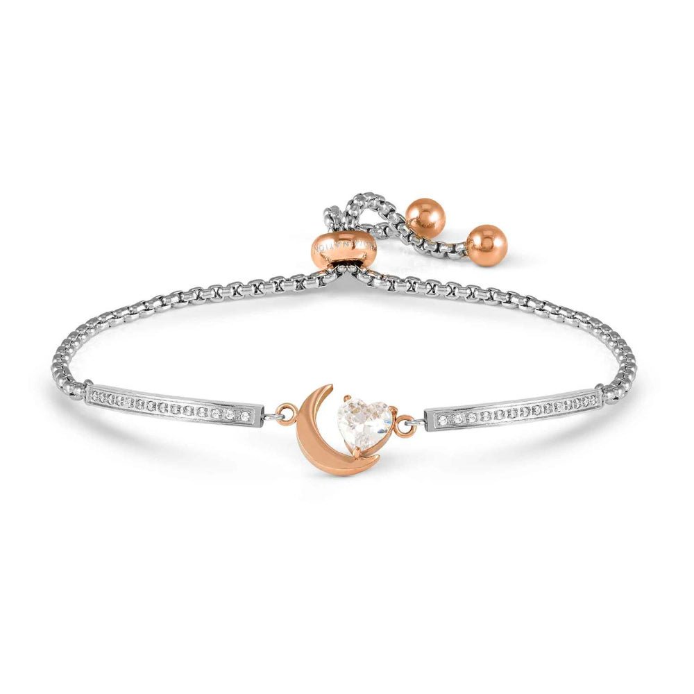 Nomination Rose Gold and Silver Moon and Heart Bracelet - MococoNomination028020/0388033497569721Bracelets
