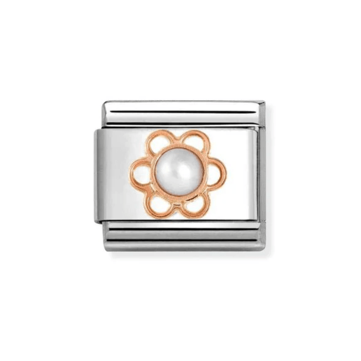 Nomination Rose Gold and White Flower Pearl Charm - MococoNomination430503/028033497553393Charms
