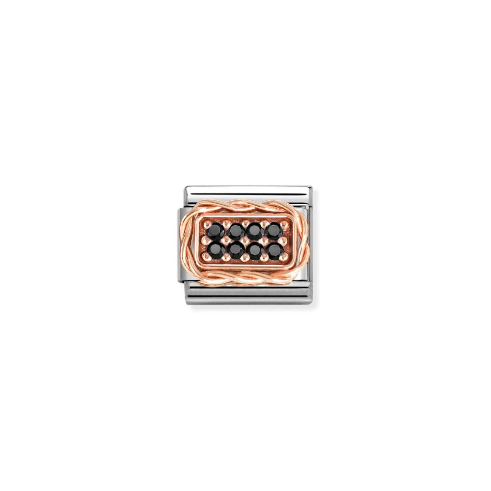 Nomination Rose Gold Black Cubic Zirconia Pave Stones Charm - MococoNomination430318/108033497537386Charms