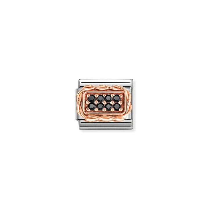 Nomination Rose Gold Black Cubic Zirconia Pave Stones Charm - MococoNomination430318/108033497537386Charms