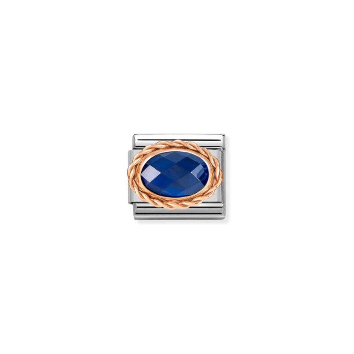 Nomination Rose Gold Blue Faceted CZ Charm - MococoNomination430603/0078033497509956Charms