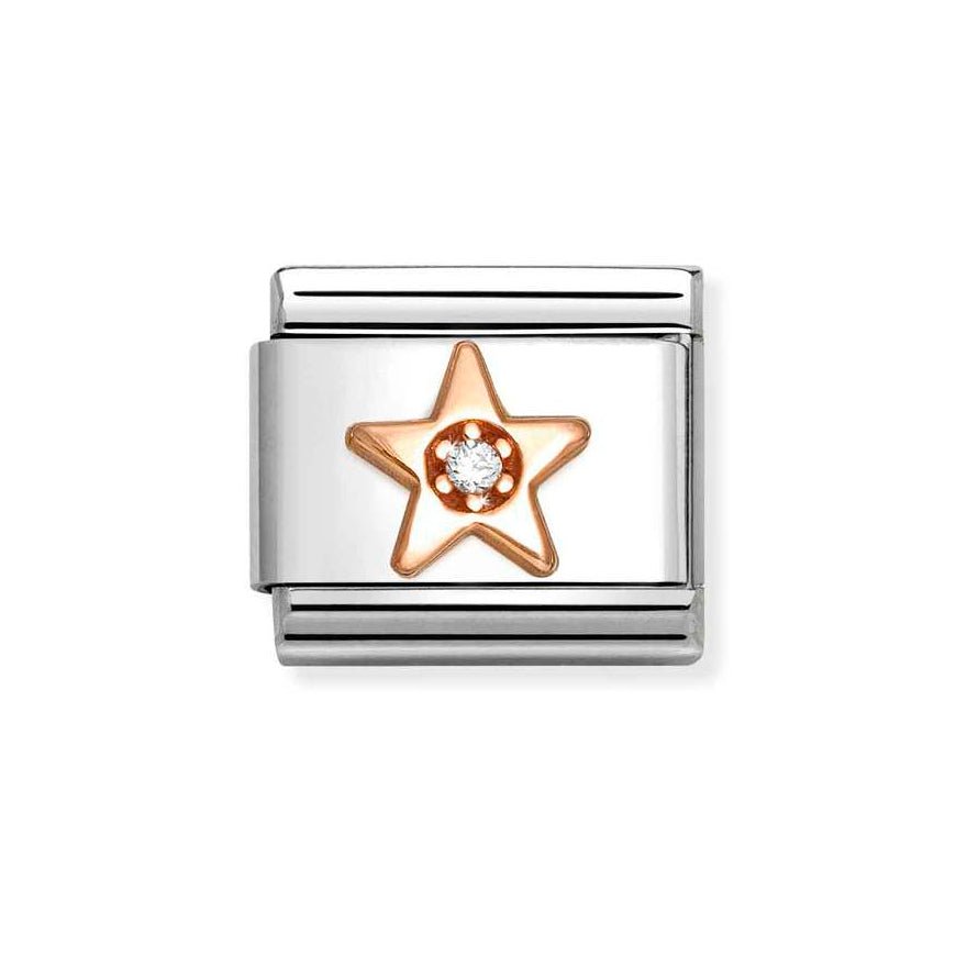 Nomination Rose Gold Classic Cz Stone Star Charm - MococoNomination430305/378033497537249Charms and Links