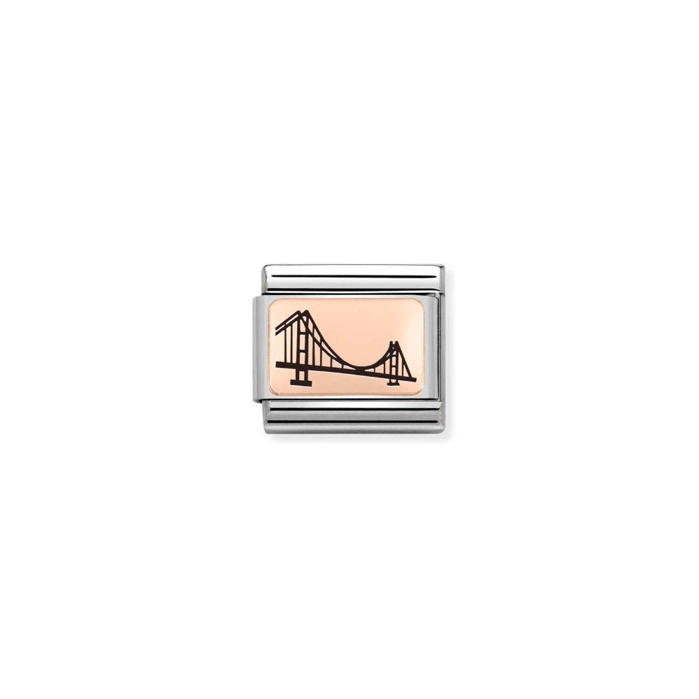 Nomination Rose Gold Classic Plates Humber Bridge Charm - MococoNomination430111/088033497502551Charms