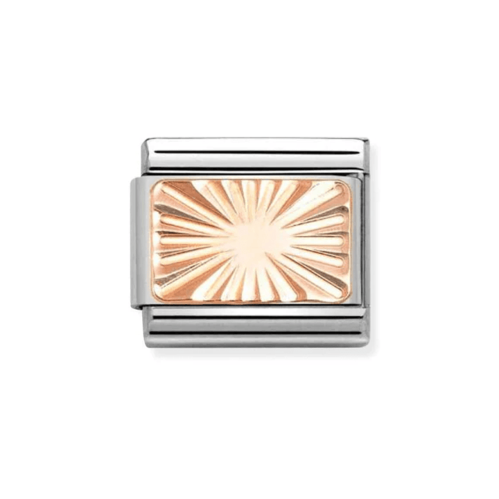 Nomination Rose Gold Classic Plates Stainless with Custom Diamond Plate Charm - MococoNomination430101/568033497568557Charms