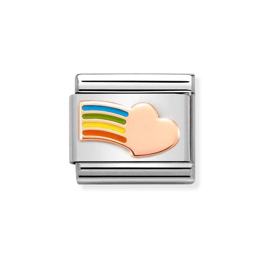 Nomination Rose Gold Classic Rainbow With Heart Charm - MococoNomination430202/168033497528452Charms and Links