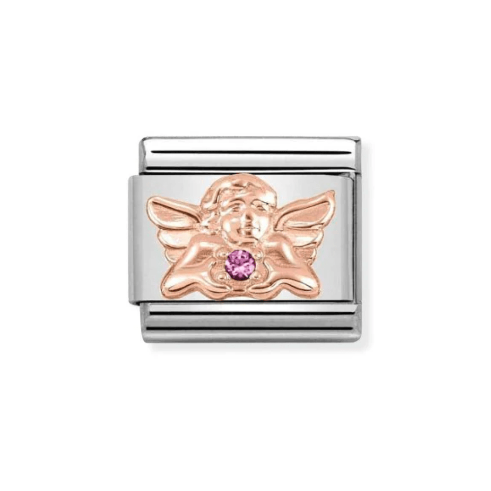 Nomination Rose Gold Classic Symbols Stainless with CZ Angel of Friendship Charm - MococoNomination430302/248033497453785Charms