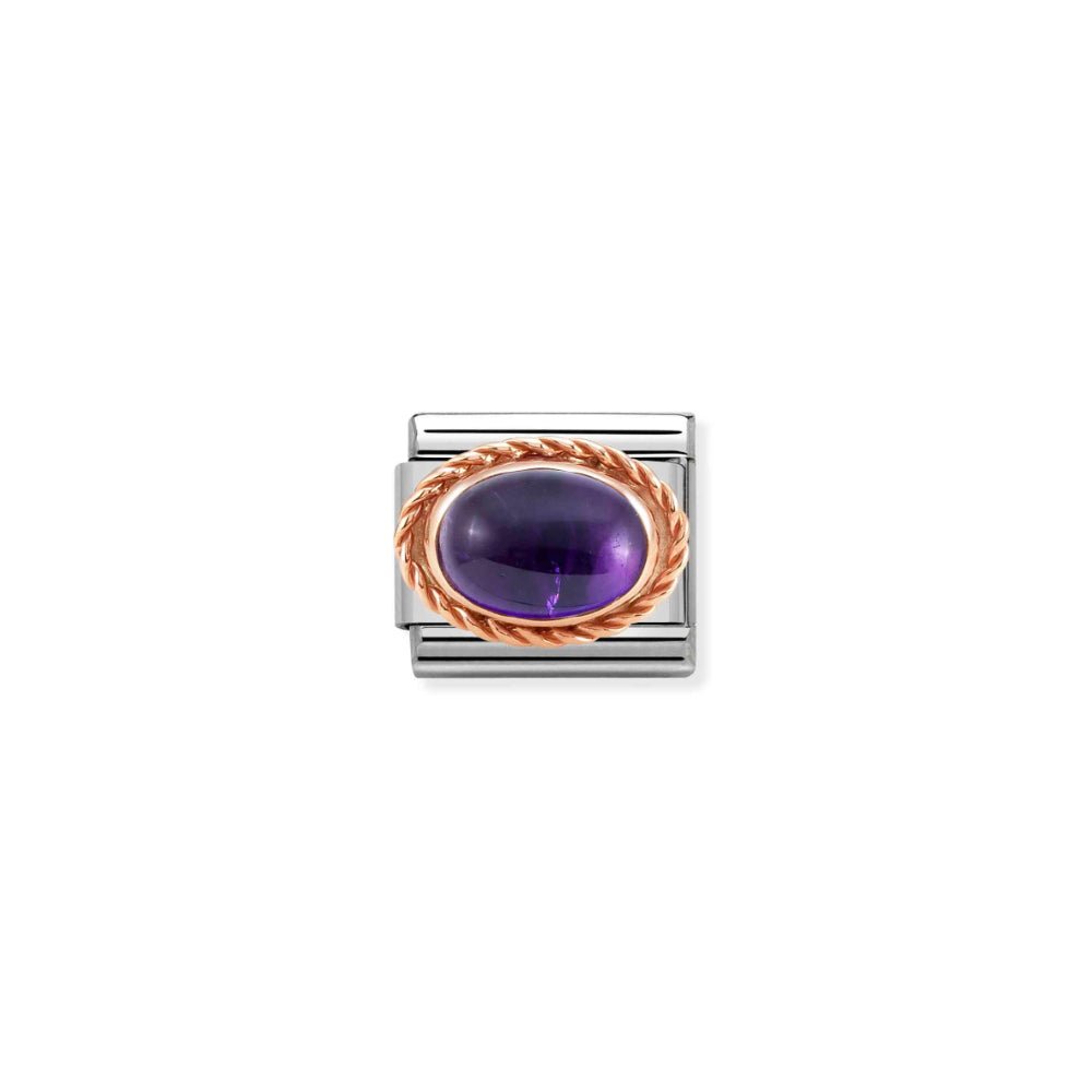 Nomination Rose Gold Composable Amethyst Charm - MococoNomination430507/358033497496317Charms