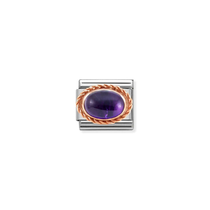 Nomination Rose Gold Composable Amethyst Charm - MococoNomination430507/358033497496317Charms