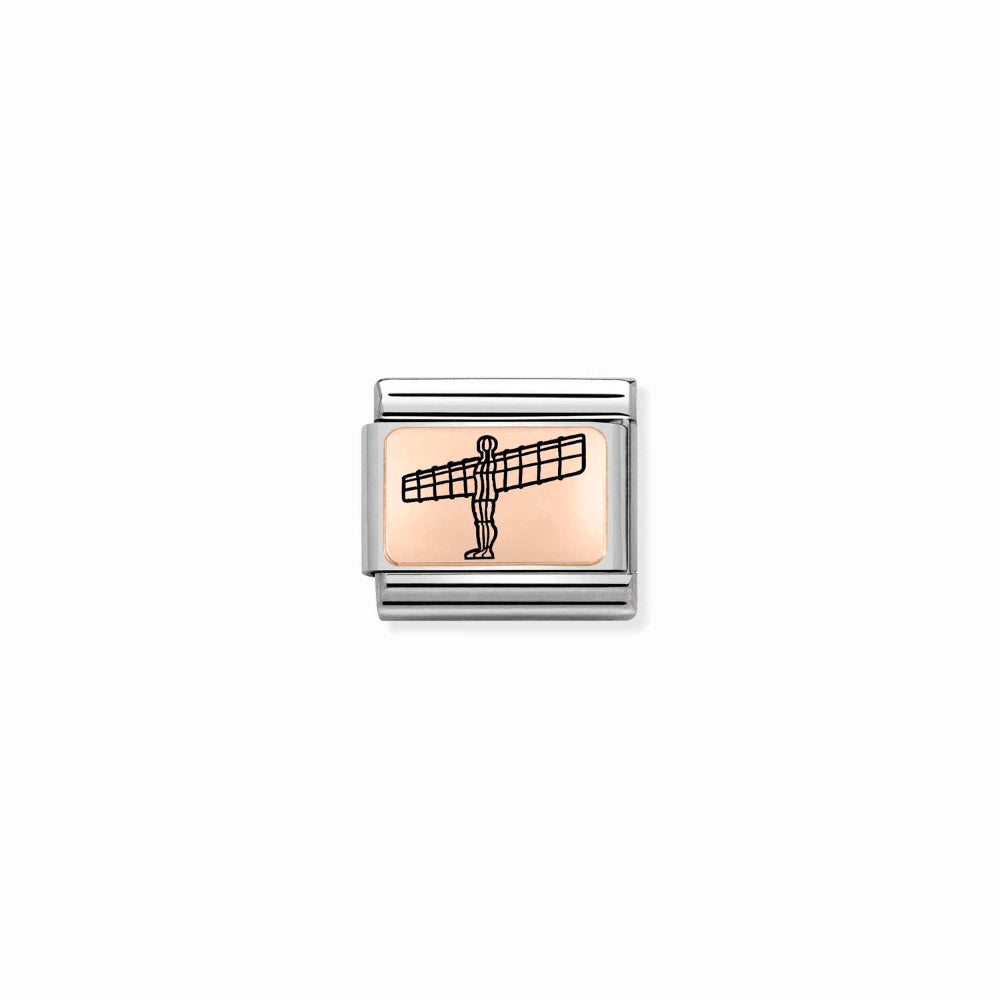 Nomination Rose Gold Composable Classic Plates (IC) Steel Angel of North Charm Image