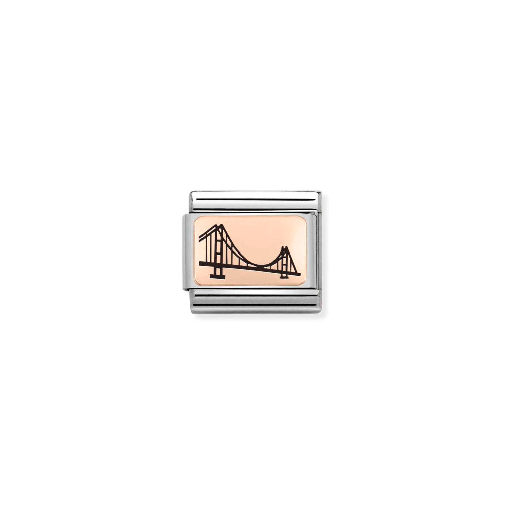Nomination Rose Gold Composable Classic Plates (IC) Steel Humber Bridge Charm Image
