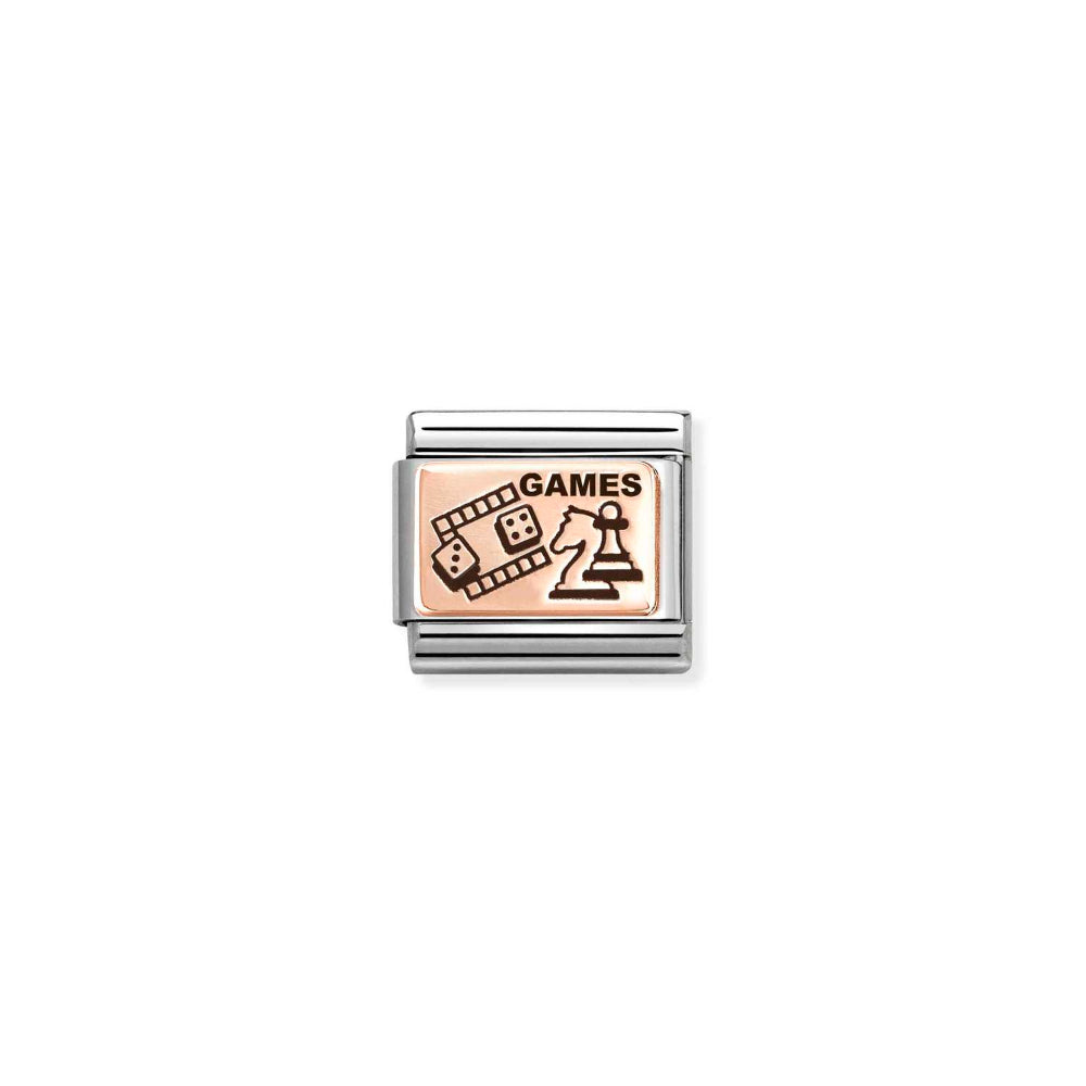 Nomination Rose Gold Composable Classic Plates (IC) Steel Table Games Charm Image