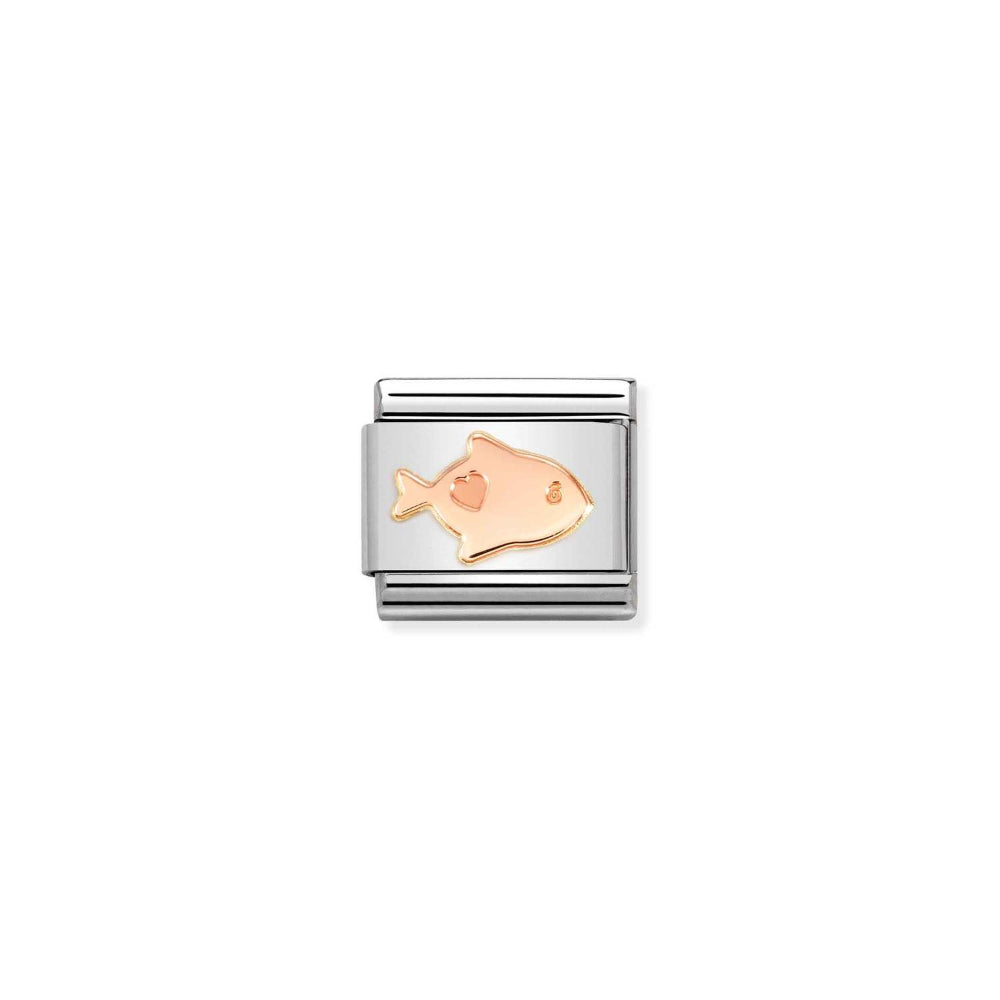 Nomination Rose Gold Composable Classic Symbols Steel and Fish Charm Image