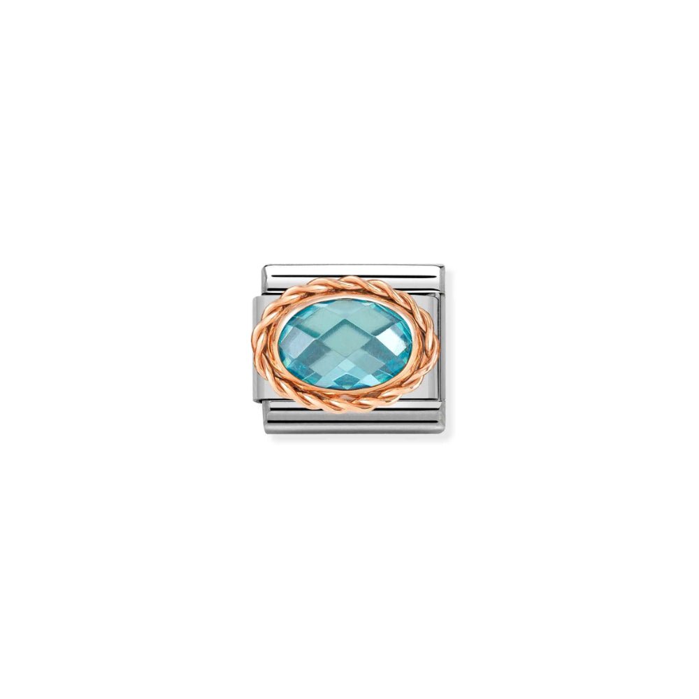 Nomination Rose Gold Faceted Blue CZ Stone Charm - MococoNomination430603/0068033497509949Charms
