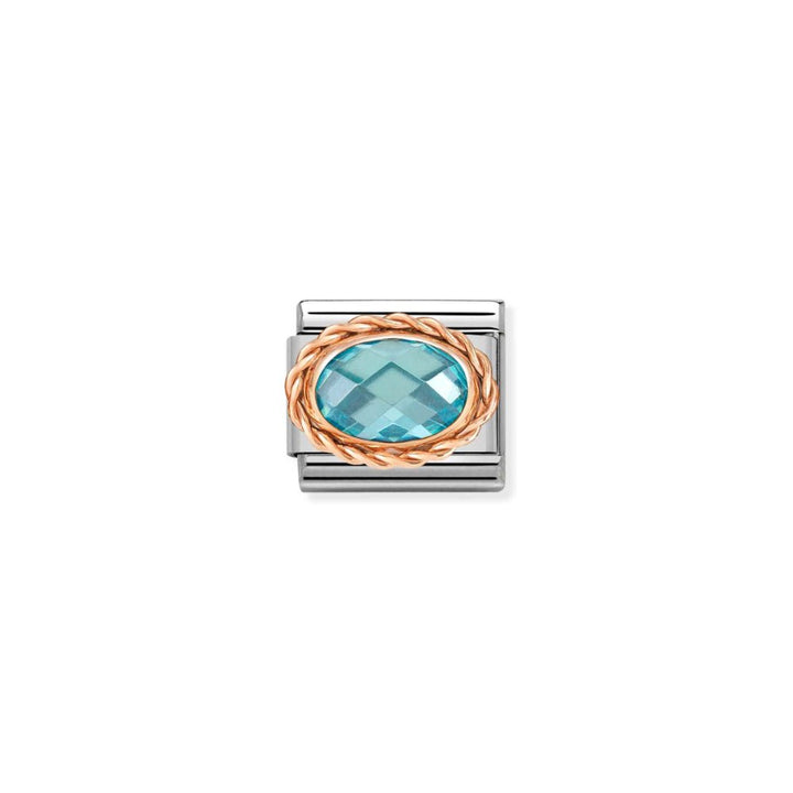 Nomination Rose Gold Faceted Blue CZ Stone Charm - MococoNomination430603/0068033497509949Charms