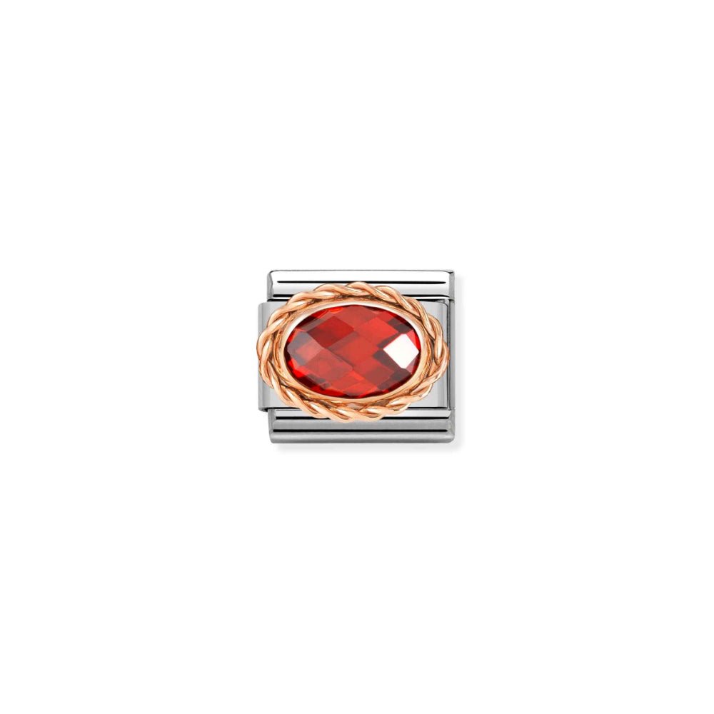 Nomination Rose Gold Faceted Red CZ Stone Charm - MococoNomination430603/0058033497509932Charms