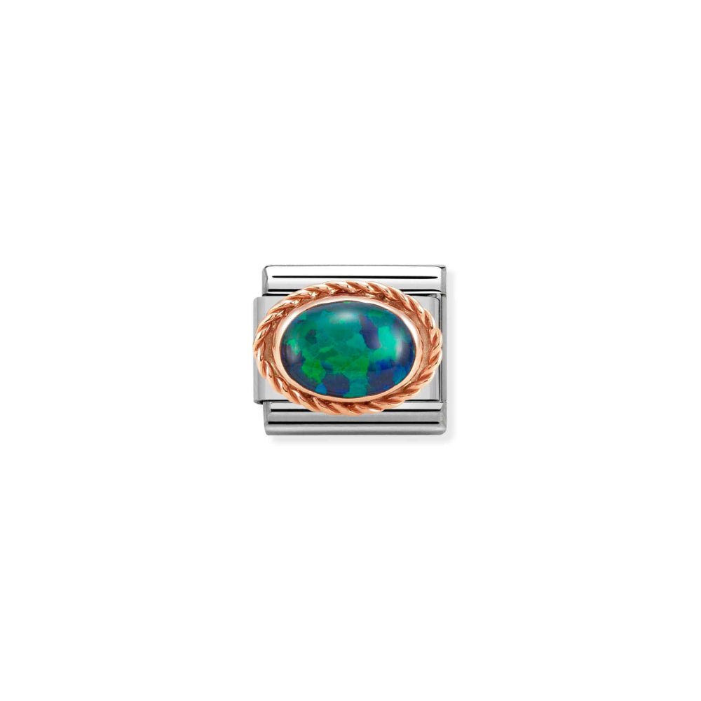 Nomination Rose Gold Green Opal Stone Charm - MococoNomination430507/268033497496294Charms