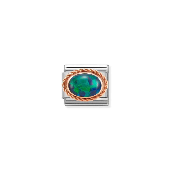 Nomination Rose Gold Green Opal Stone Charm - MococoNomination430507/268033497496294Charms