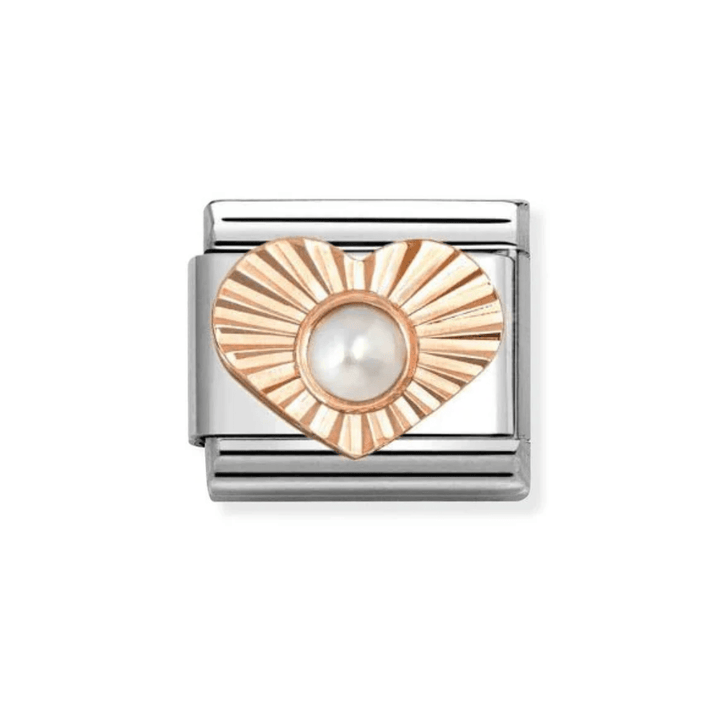 Nomination Rose Gold Pearl Heart Charm - MococoNomination430516/138033497568649Charms