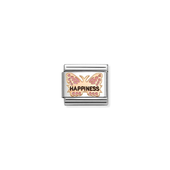 Nomination Rose Gold Pink Butterfly Happiness Charm - MococoNomination430202/498033497580207Charms
