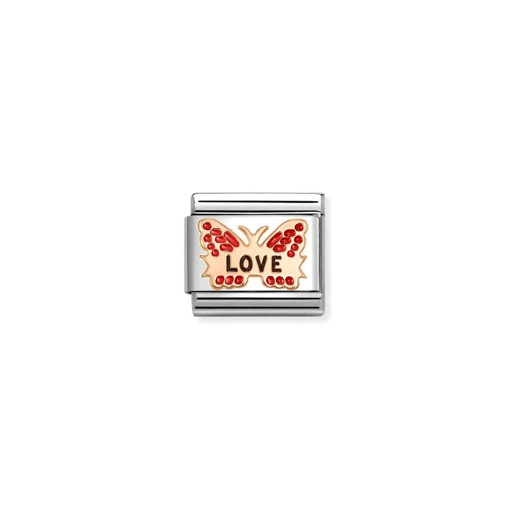 Nomination Rose Gold Red Butterfly Love Charm - MococoNomination430202/478033497580184Charms