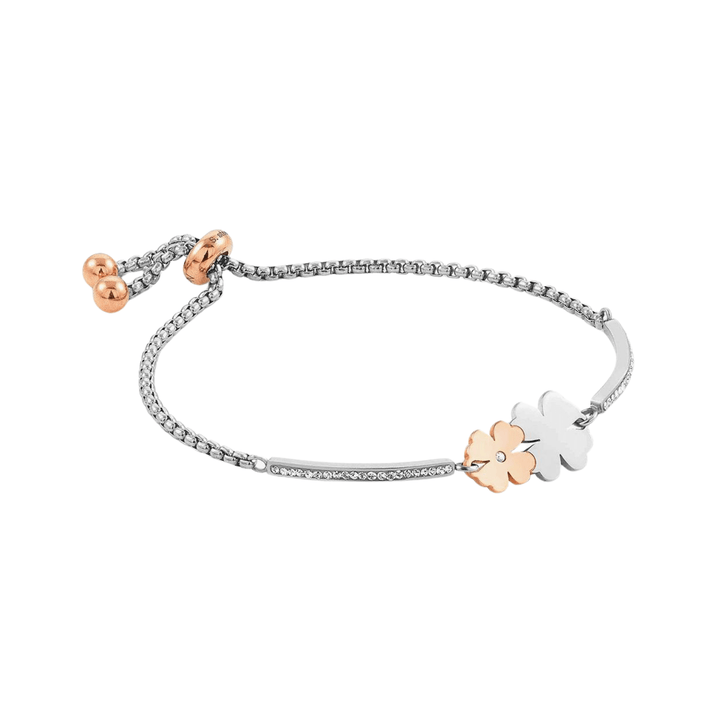 Nomination Rose Gold &amp; Silver Milleluci 2 Four - Leaf Clovers Bracelet - MococoNomination028004/0528033497496898Bracelets