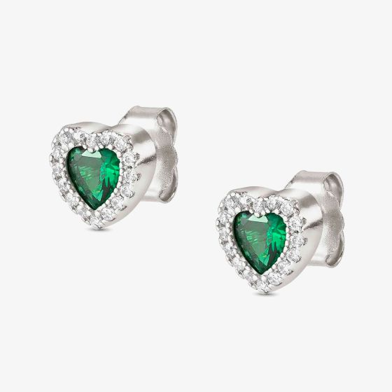 Nomination Silver All My Love Green Heart Stud Earrings - MococoNomination240304/0148033497539960Earrings