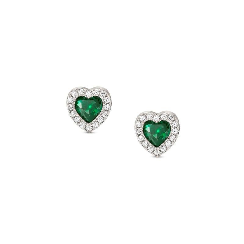 Nomination Silver All My Love Green Heart Stud Earrings - MococoNomination240304/0148033497539960Earrings