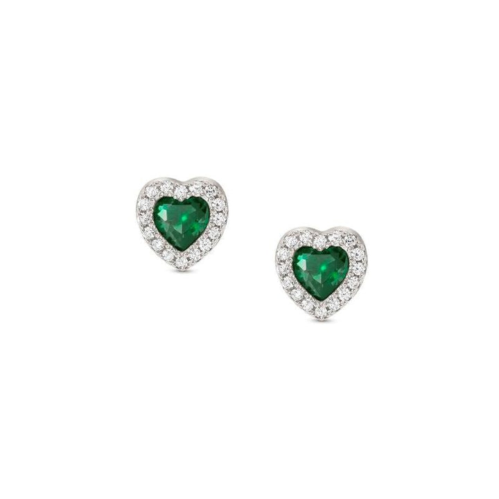 Nomination Silver All My Love Green Heart Stud Earrings - MococoNomination240304/0148033497539960Earrings