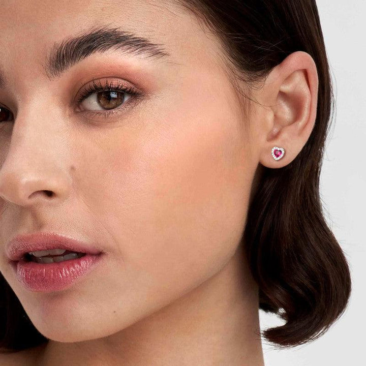 Nomination Silver All My Love Red Heart Stud Earrings - MococoNomination240304/0068033497539946Earrings