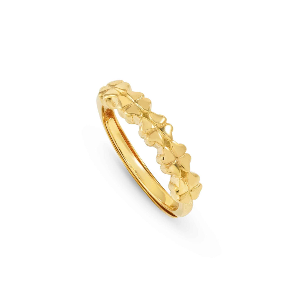 Nomination Silver and Gold Armonica Four Leaf Clover Ring Image 1