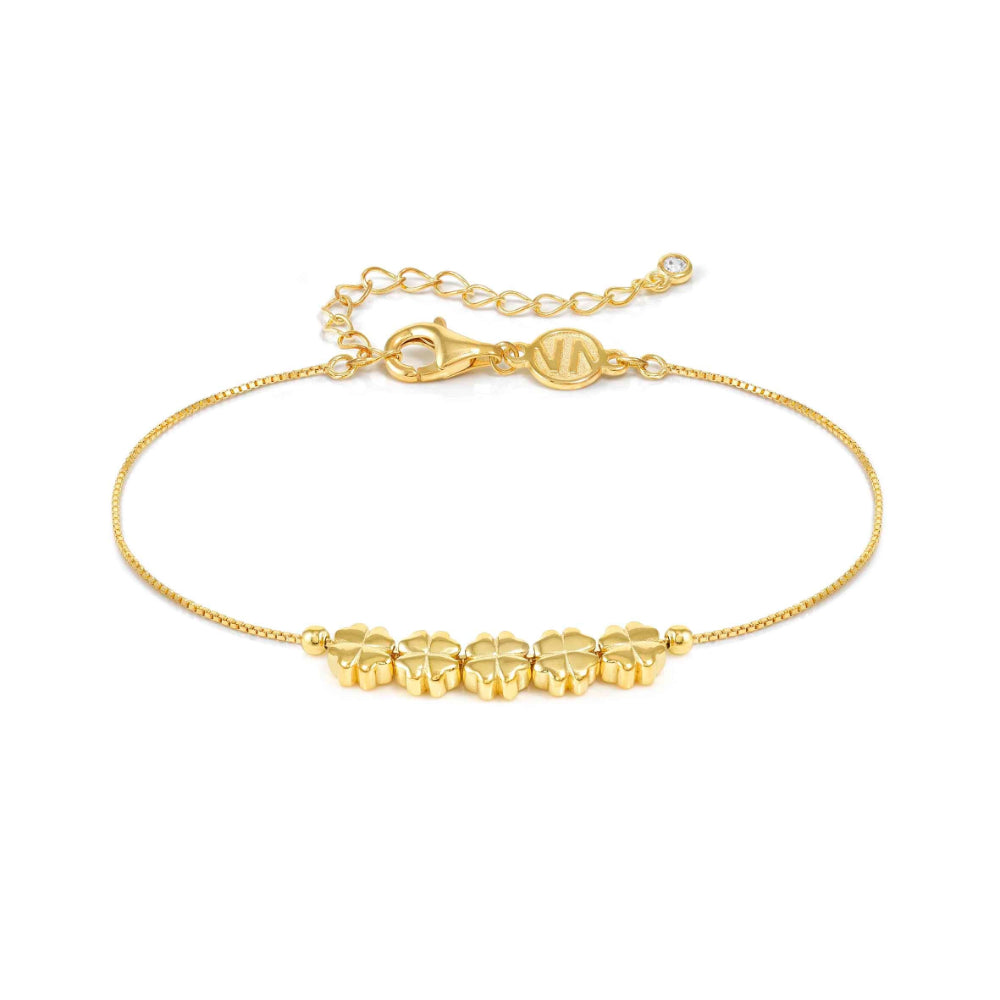 Nomination Silver and Gold Armonica Rich and Cubic Zirconia Four Leaf Clover Bracelet Image 1