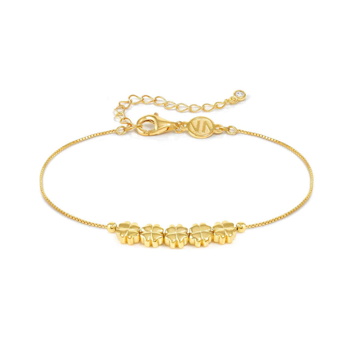Nomination Silver and Gold Armonica Rich and Cubic Zirconia Four Leaf Clover Bracelet Image 1